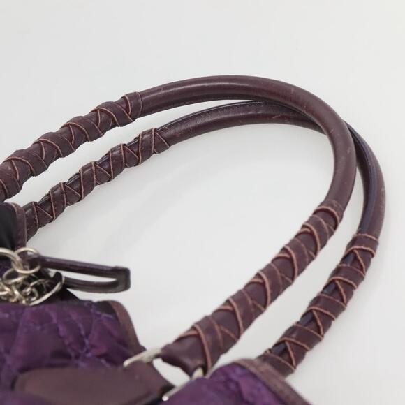 DIOR Canage Tote Bag Nylon Purple Silver - Picture 8 of 12